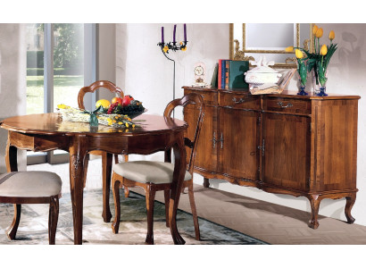 Armario Sala de estar Estante Lujo Madera Diseño Cómoda Aparador Lateral Marrón Muebles