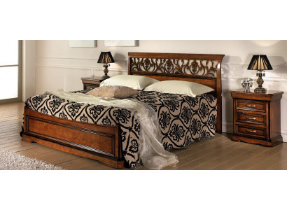 Dormitorio italiano Muebles Cama Mesita de noche Camas de madera maciza Juego de 3 piezas