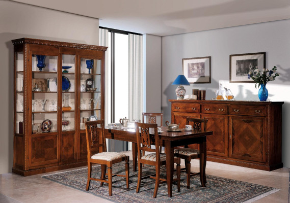 Vitrina de madera maciza para la sala de estar mueble aparador.