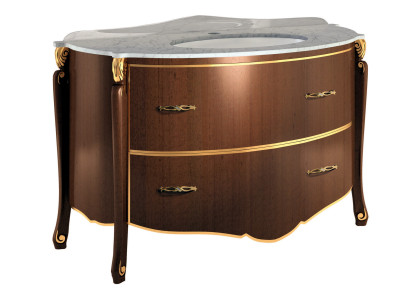 Mueble de lavabo clásico con lavabo, armario inferior cuarto de baño italiano.