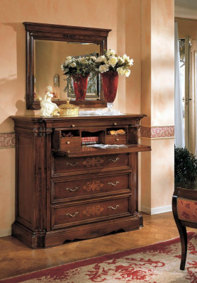 Vitrina de madera con 4 cajones y armario de cajones, armario nuevo.