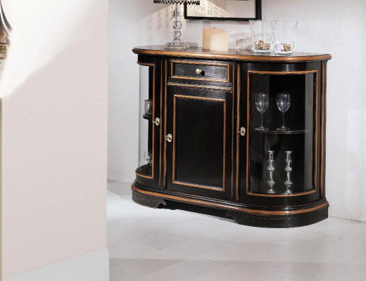 Vitrina armario vitrinas clásicas muebles de salón Armario macizo aparador