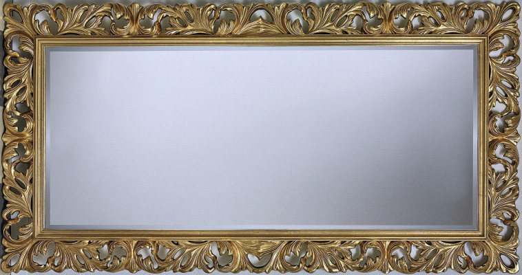 Espejo de pared de muebles de espejo clásico de diseñador italiano en madera - Modelo 1576