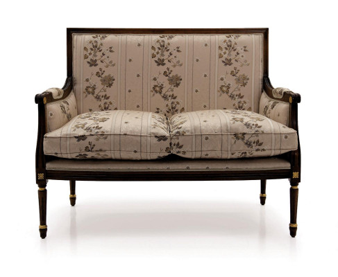 Sofá de dos plazas Clásico Sofá Tapizado de tela Sofá de tela