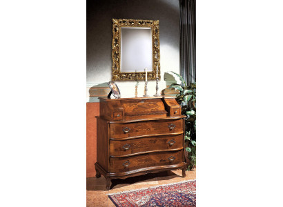 Cómoda de madera estilo italiano, muebles de lujo, cómoda estilo barroco antiguo nuevo.