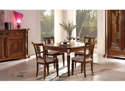 Mesa de comedor de lujo, mesa extensible, mesas de madera, diseño de comedor moderno, Italia.