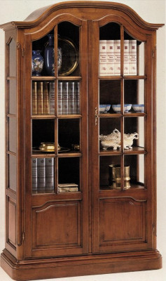 Aparador de salón aparador de madera maciza Vaccari cav giovanni vidrio Nuevo