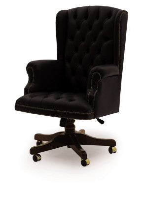Silla giratoria clásica con ruedas Silla de oficina para jefe Silla de oficina italiana nueva