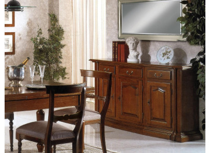 Cómoda Aparador Credenza Marrón Madera Maciza Armario Muebles Cómodas Aparadores