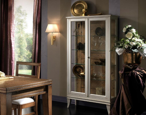 Estilo retro armario de comedor de vidrio, mesa de vidrio, armario vitrina, vitrinas de sala de estar.