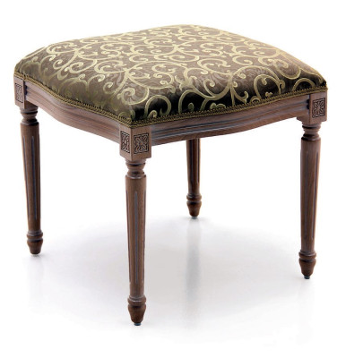 Taburete de diseñador para sala de estar, madera y textil, reposapiés, taburete otomano, taburete asiento, pouf.