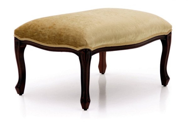 Vivir Bancos de asientos Asiento Textil Beige Diseño Taburete Taburete Acolchado Pie Descanso Muebles