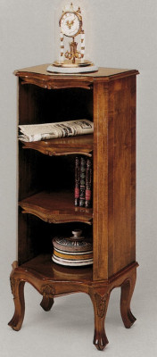 Estantería de madera para libros, estantes, diseño de gabinetes de estilo barroco, vitrina, barra de armario sólido.