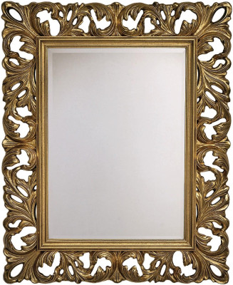 Marco de madera auténtica de diseñador clásico con espejo XXL 105x85.5 Modelo de espejo 1577