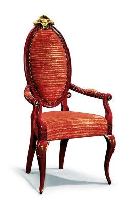 Sillas de madera de diseñador Silla acolchada Silla de salón Silla de comedor con reposabrazos