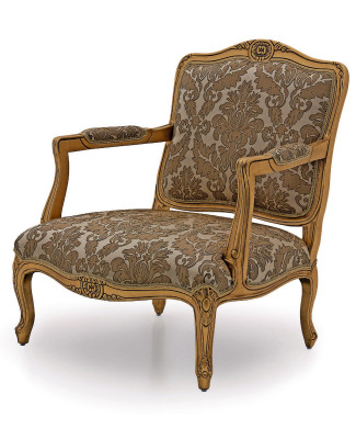 Muebles clásicos de lujo. Sofá de una plaza nuevo. Sillón, sofás, sofá clásico en textil.