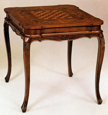 Mesa de ajedrez Mesa de juego Mesa con ajedrez Miniatura Estudios Muebles Mesas Juego de mesa