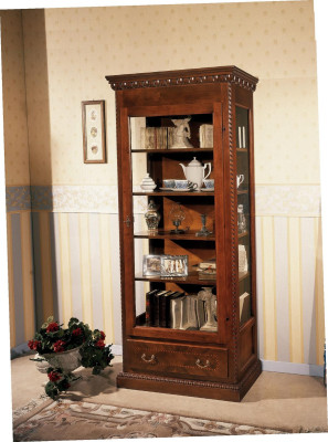 Muebles de madera maciza Vitrinas de vidrio Armario de madera maciza Aparador Vitrina Salón