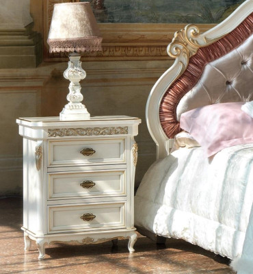 Diseño Mesita de noche Consola Auxiliar Dormitorio Madera Brillo Mesas Consolas