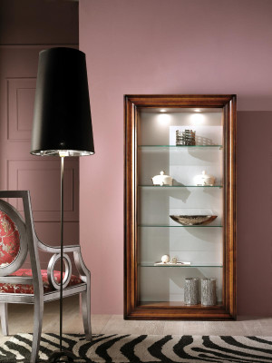 Vitrina de lujo de madera Muebles Armarios Estante Archivador Vitrina de vidrio Armario antiguo