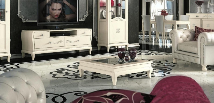 Mesa de centro Salón Diseño Mesas Muebles Mesa Lujo Mesa auxiliar Madera Moderno
