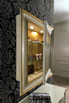Armario vitrina de pared Vitrinas clásicas para sala de estar Muebles de salón Buffet
