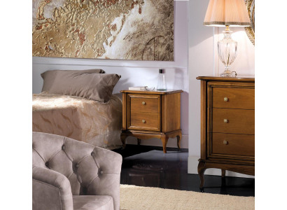Mesita de noche consola dormitorio mesa auxiliar diseño moderno muebles madera marrón