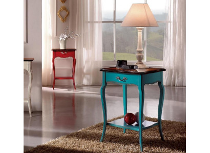 Mesa de noche para consola, mesita auxiliar para dormitorio, diseño moderno, muebles de madera azul azur