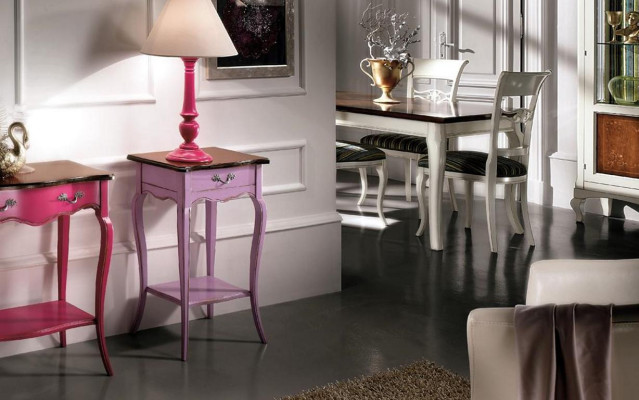 Clásica mesita de noche consola auxiliar de dormitorio de madera mesas consolas nuevas