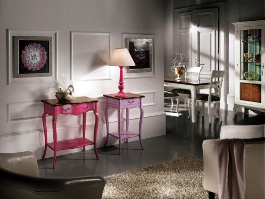 Clásica mesita de noche consola auxiliar de dormitorio de madera mesas consolas nuevas