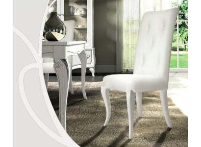 Silla de comedor Silla Comedor Moderna Sillas de madera Diseño Blanco Asiento Sillón