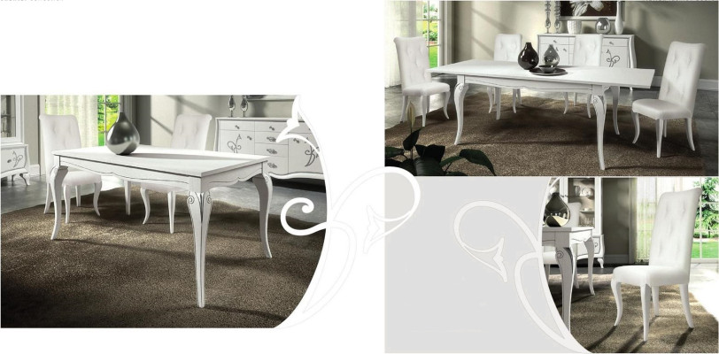 Silla de comedor Silla Comedor Moderna Sillas de madera Diseño Blanco Asiento Sillón