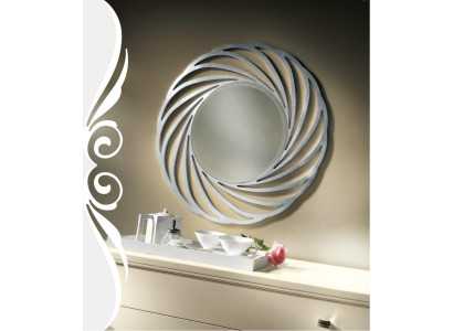 Espejo Espejo de pared de madera moderno Espejo mueble Diseño nuevo 90x90