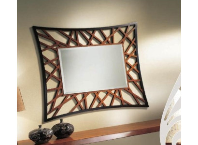 Espejo Espejo de madera moderno Espejo de pared Muebles Diseño 111x89 Nuevo