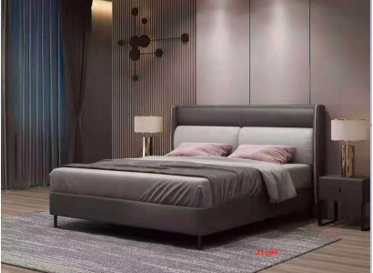 Diseño de cama doble de hotel de madera Dubai de 180 x 200 cm.