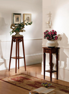 Soporte para flores Soporte para flores Soporte para jarrones Madera maciza Soporte para macetas de madera real