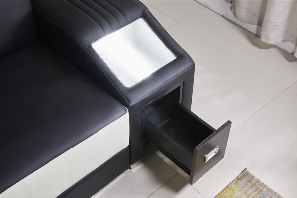 Cuero Sofá moderno Sofá de cuero Sofá de cuero Conjunto de sofás Muebles Sofá