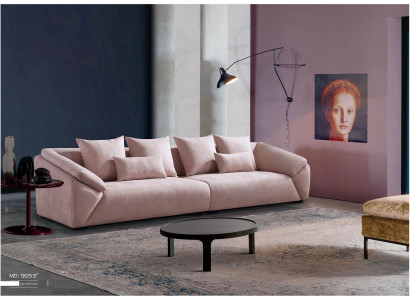 XXL Gran Sofá Couch Wohnlandschaft Sofás Sofás Tapicería 4 Plazas XXL 330 cm