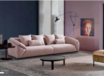 XXL Gran Sofá Couch Wohnlandschaft Sofás Sofás Tapicería 4 Plazas XXL 330 cm