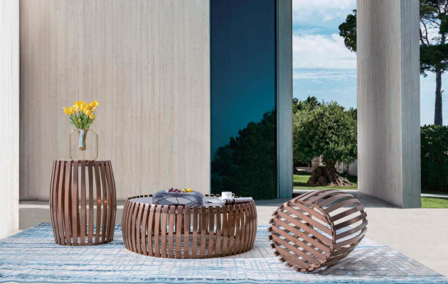 Sofá mesa auxiliar redonda mesas redondas sofá de metal de vidrio diseñador