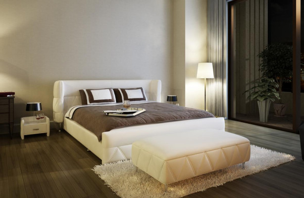 Cama de diseño moderno, hotel, camas XXL, estilo de lujo, doble, cuero, 140 160 180x200 cm