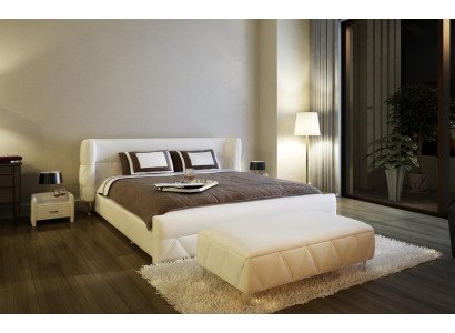 Cama de diseño moderno, hotel, camas XXL, estilo de lujo, doble, cuero, 140 160 180x200 cm