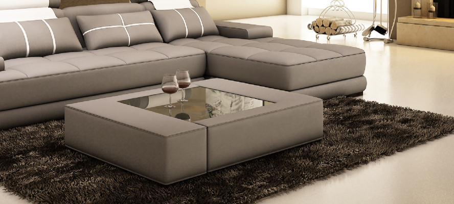Mesa de vidrio de lujo: Mesa auxiliar moderna para la sala de estar - Seguro para niños