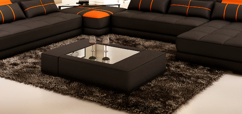 Mesa de vidrio de lujo: Mesa auxiliar moderna para la sala de estar - Seguro para niños