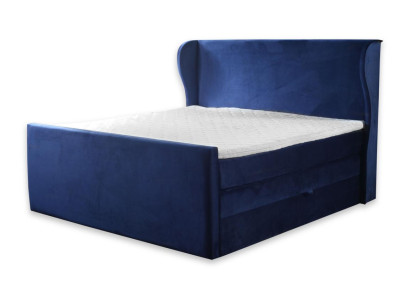 Cama cama doble dormitorio terciopelo tapizada camas diseño muebles tapicería