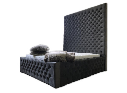Diseñador cama Chesterfield moderna en estilo de lujo moderno con cabecera alta