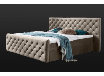 Chesterfield camas de terciopelo Cama doble 160x200 Camas de diseño Equipamiento de hotel