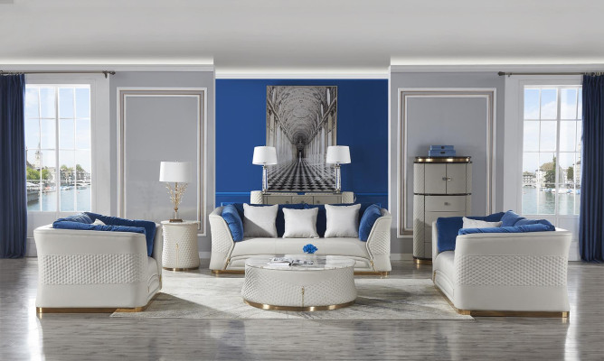 Diseño de muebles de sofá Chesterfield, conjunto de sofás, sofá clásico 3+2+2.