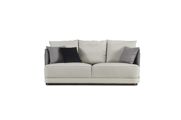 Muebles de diseño italiano para sala de estar, conjunto de sofás, sofá tapizado de cuero.