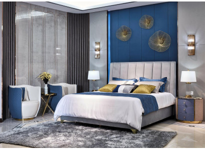 Complejo de dormitorio de lujo de 6 piezas en estilo moderno